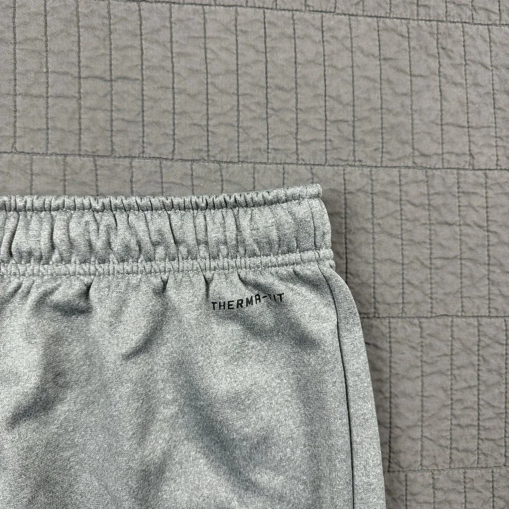 Nike Jogger Sweatpants Men's Large Gray‎ Therma Fit Workout Gym Swoosh Active